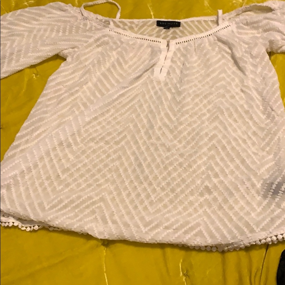 White Foley blouse